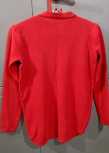 Red Embellished Sweater