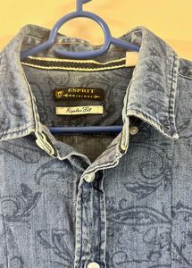 Denim Print Shirt (L Size ) ♥️