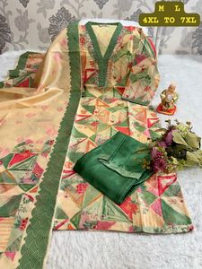 Kurti With Pant And Dupatta Set