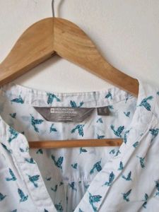 Women&#39;s Cotton Half Button Blouse Top