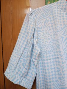 New Patterned Blue Top