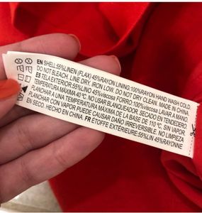 F21 Red Linen Skirt