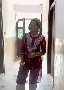 Maroon Embroidered Kurti Set