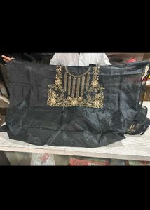 Black Embroidered Saree