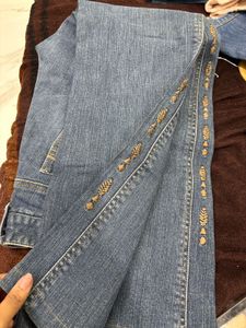 Low Waist Side Strip Jeans