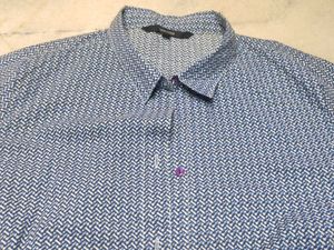 Patterned Blue Shirt