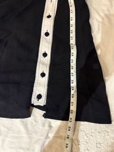 Black &amp; White Contrast Stitch Dress