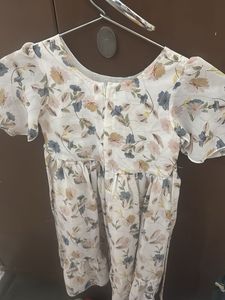 White Floral Frock