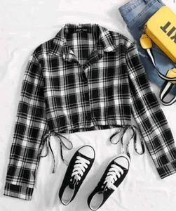 Black Crop Shirt
