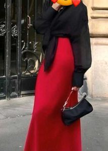 Satin Flare Maxi Skirt