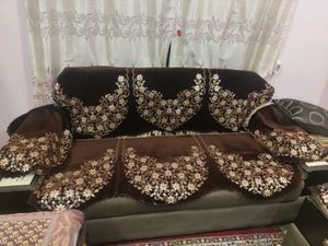 Heavy Cotton Embroidered Sofa Cover Set 16 Piece