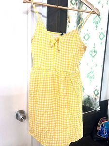 Gingham Tie-Front Dress
