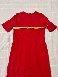 Red Dress with Front Slit