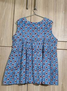Kanaash Blue Top With Motifs