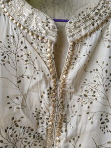 Cream Kurta Sharara Set
