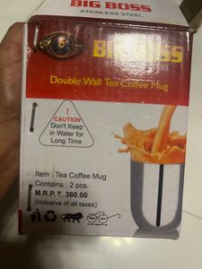 Stainless Steel Coffee Mug Set Of 2