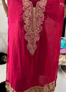 Unstitched Fabric Cut Piece With Embroidery