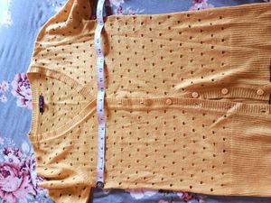 Yellow Knit Cardigan