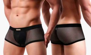 Men's Mesh Boxer Briefs With Bulge Pouch