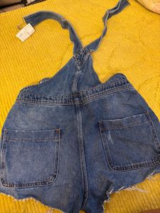 Denim Overalls Shorts