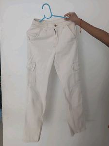 Combo Offer Off White Cargo And Short Kurti