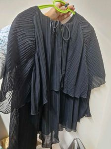 Zara Elegant Black Layered Top