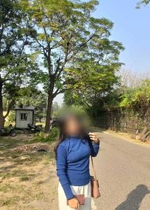 Blue Knit Turtleneck Top