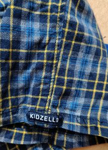 Boys Blue Plaid Shorts(6 -12 months)