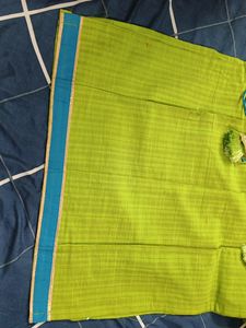 Parrot green and blue colour kurta set