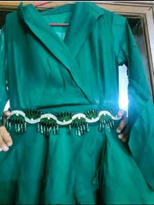 Elegant Green coord peplum Set