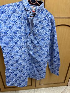 Men's Floral Long Sleeve Button-Down Shirt