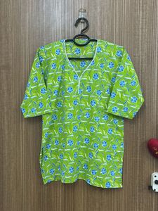 Green Floral Kurta