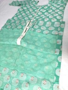 Green Zari Kurta Set