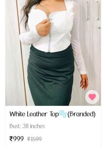 White Leather Top🫧(Branded)🌷SALE🌷