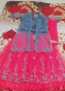 Lehenga Choli With Beautiful Shrug 4 Piece Set