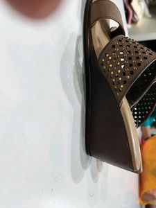 Brown Bata Heeled Sandals