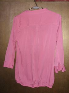 Harpa Peach Shirt Top (bust-34 length-25)