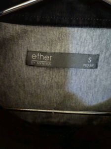 Ether By Myntra Black Long Sleeve Shirt