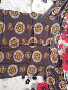 Printed Brown Kurta For Women