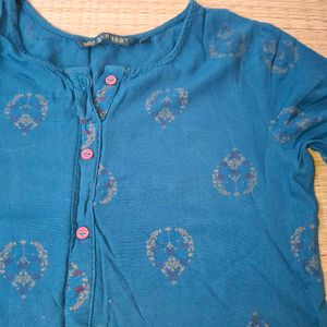 AVAASA BLUE 💙 ELEGENT DESIGN PRINTED KURTHI - XS