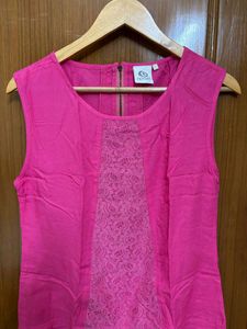 Lace Pink Sleeveless Top