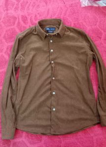 Zara Brown Corduroy Shirt