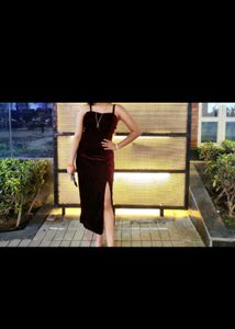 Burgundy Velvet Dress