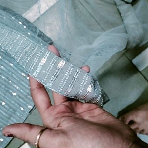 Grey Colour Full Pair Sequence Kurta Plazo And Du