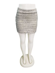 Zara Tweed Mini Skirt Size 28 New Condition