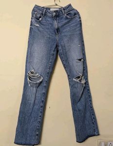 Straight Fit Ribbed Jeans