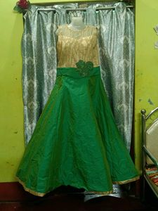 Green & Gold Formal Dress