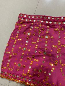 Pink Embellished Shorts