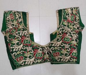 Embroidered Green Blouse