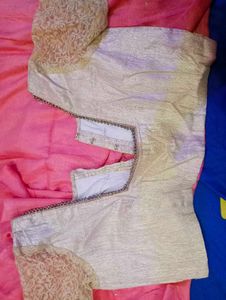 Pink Embellished Saree